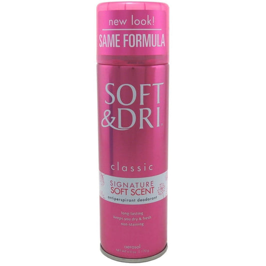 Soft & Dri Classic Aerosol Anti-Perspirant Deodorant Signature Soft Scent - 6 oz