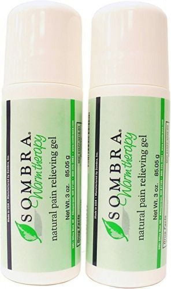 Sombra Warm Therapy Natural Pain Relieving Gel Roll On - 3oz - Pack of 2