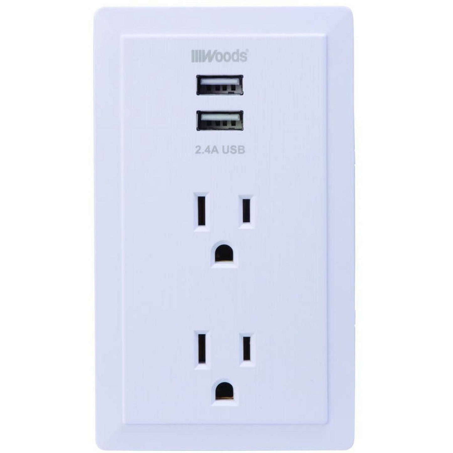 Southwire 41230 2.4-Amp 2-Outlet/2-USB Plug-In Wall Charger