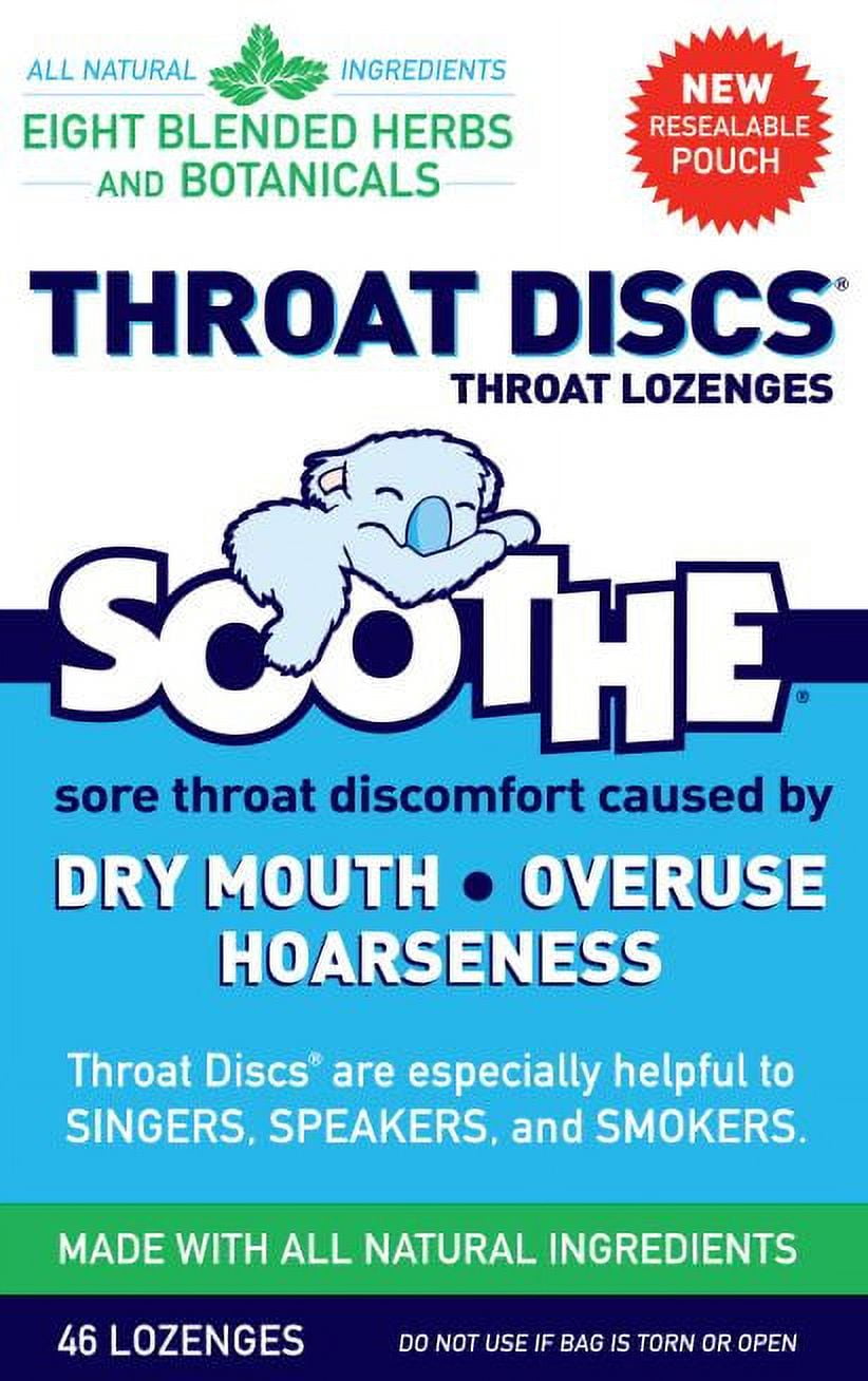 Special pack of 5 THROAT DISC Herbal Lozenges - 46 count