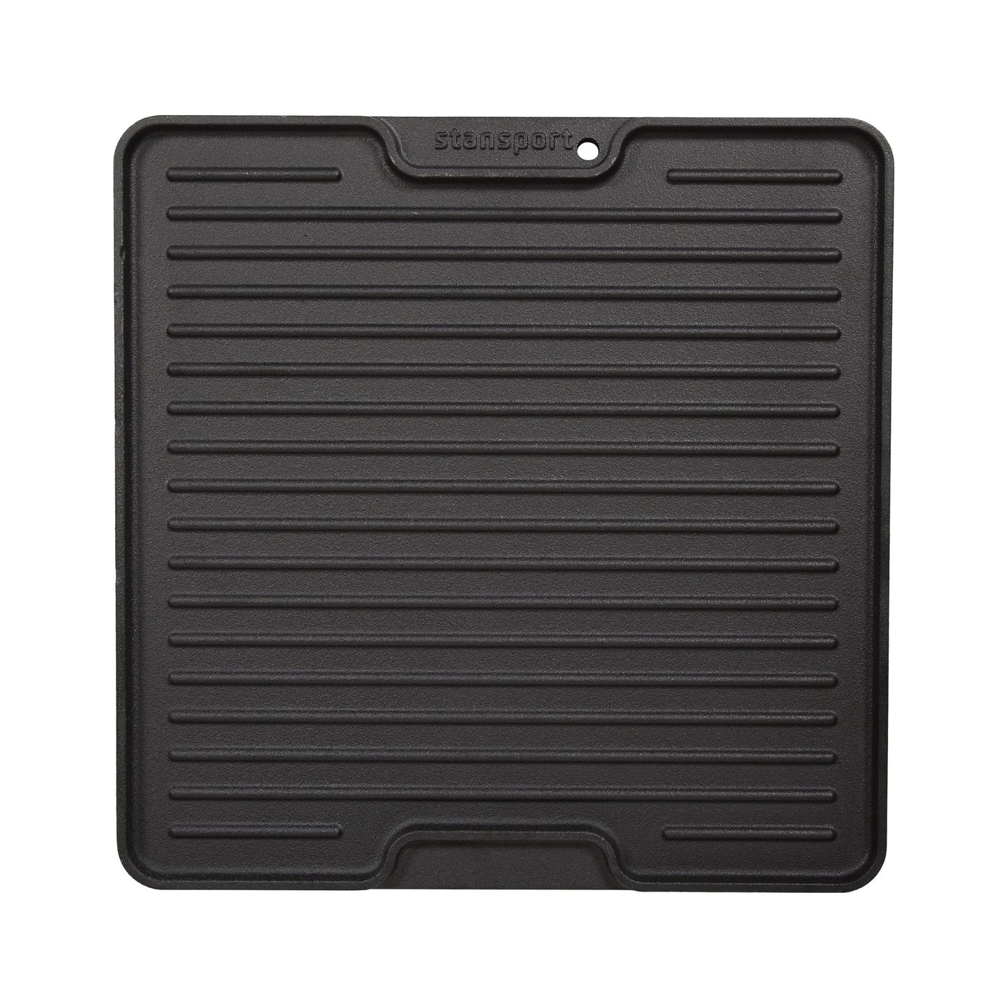 Stansport Pre-Seasoned Cast Iron Griddle with Lid Lifting Hole - 15" Black