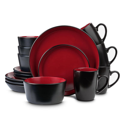 Stone Lain Albie 16-Piece Dinnerware Set Stoneware, White