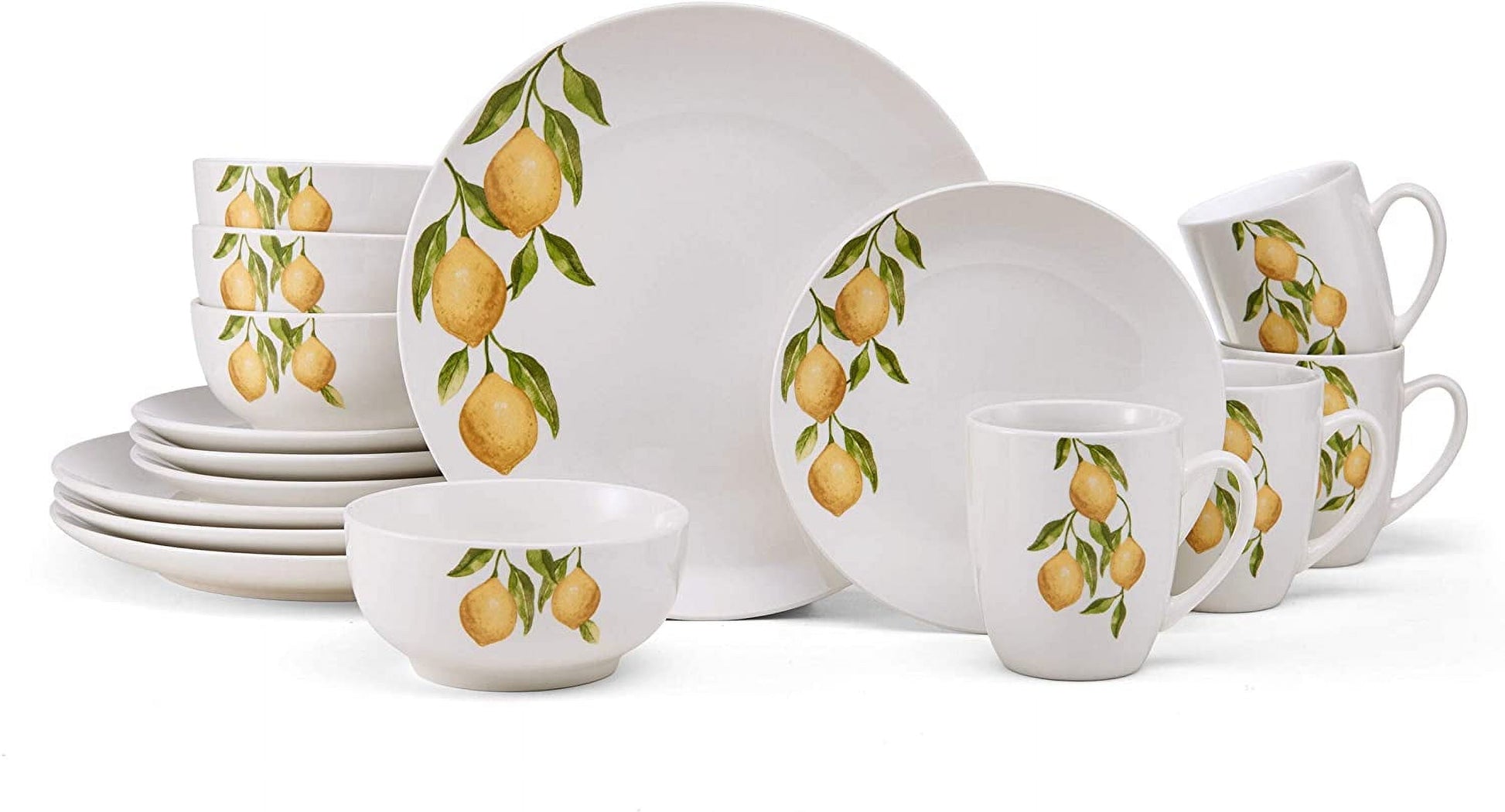 Studio Nova 5276340 16-Piece Dinnerware Set, Service For 4, Countryside Lemons