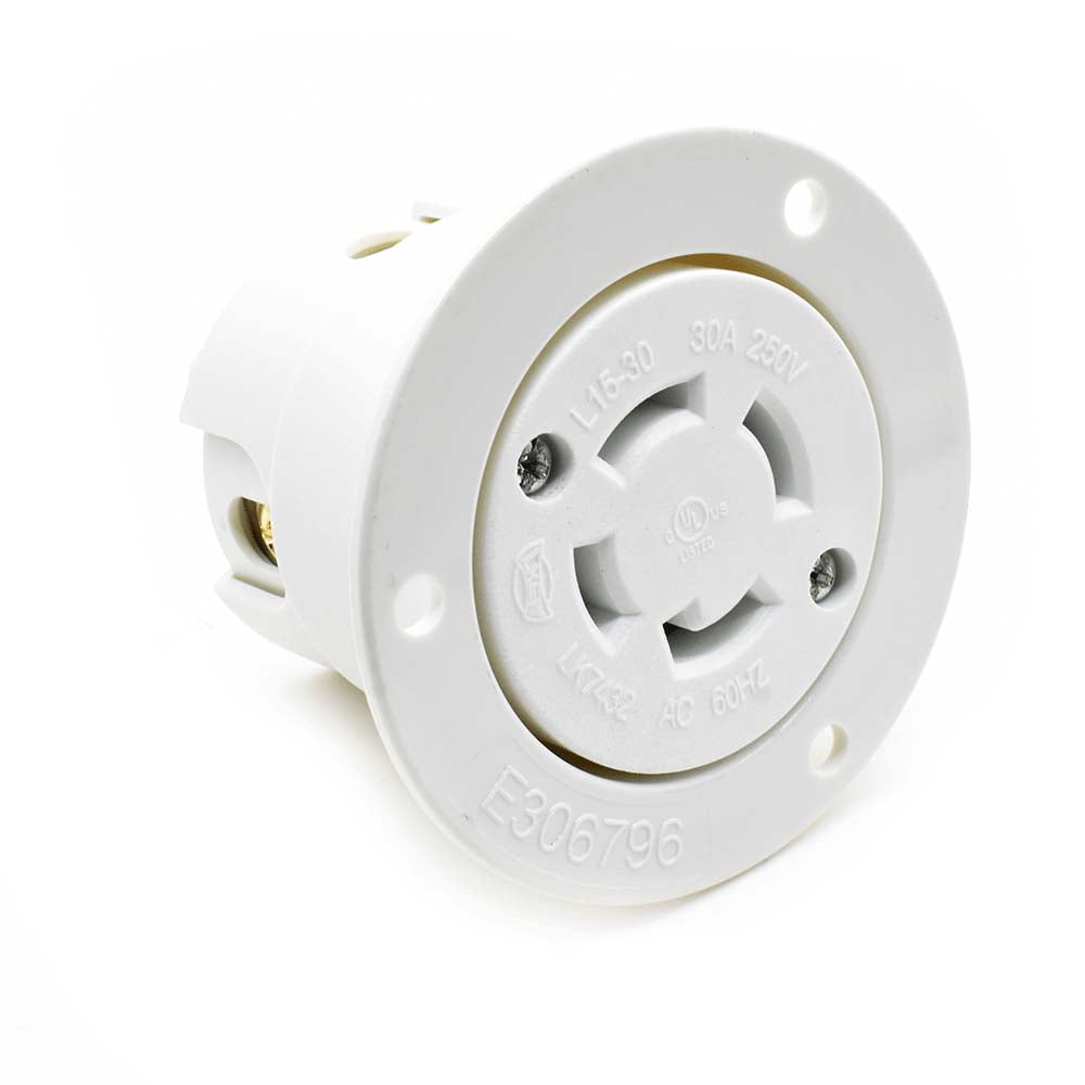 Superior Electric YGF044F Twist Lock Receptacle Flange 3-Pole 4-Wire 30A 250V NEMA L15-30R