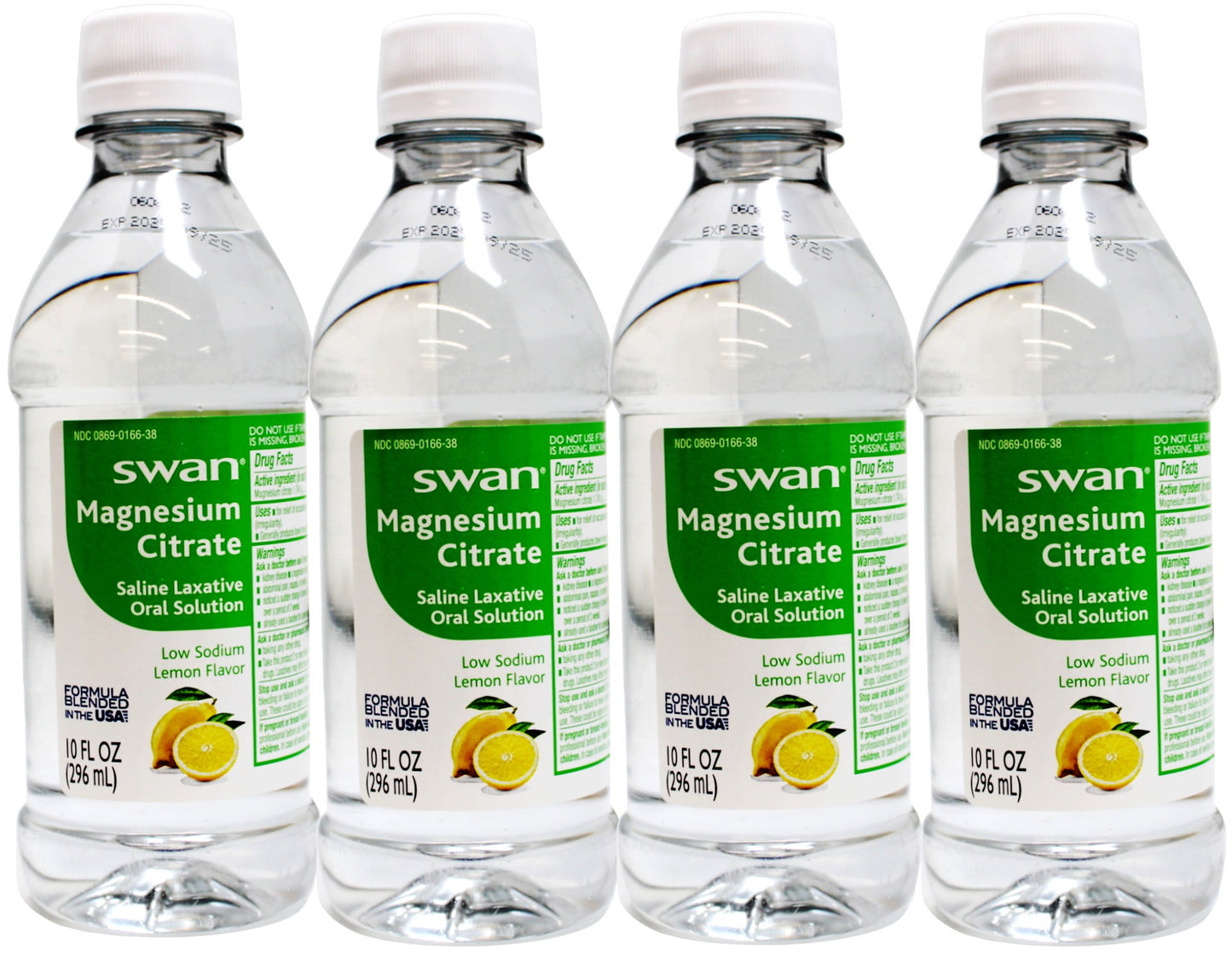 Swan Magnesium Citrate Saline Laxative Lemon 10 oz. (Pack of 4)