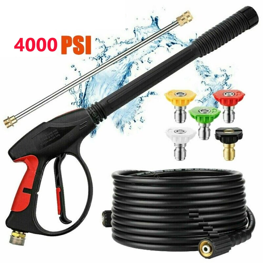 TASHHAR High Pressure Washer Gun 4000PSI Car Power Washer Gun Spray Wand Lance Nozzle and Hose Kit