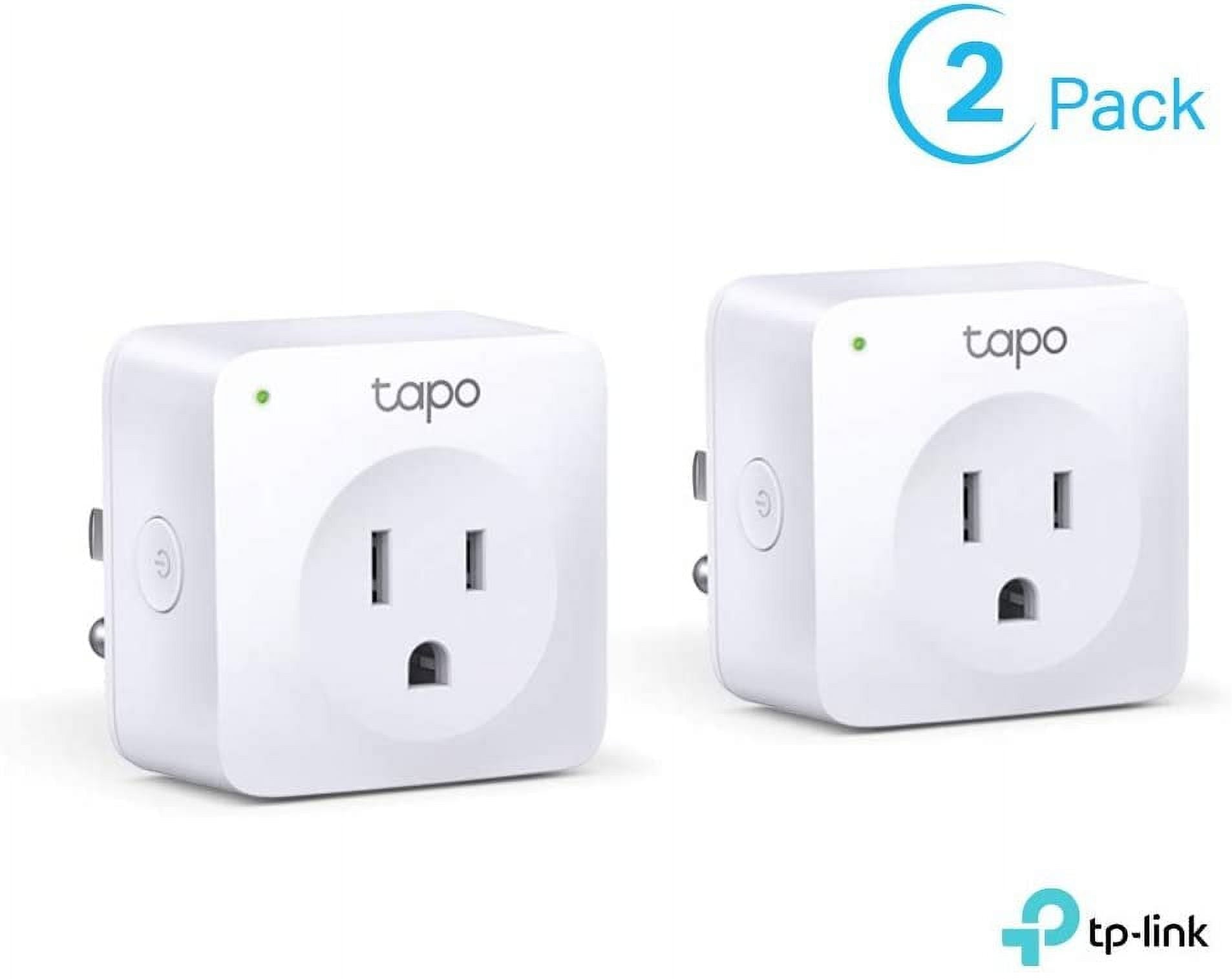 TP-Link Tapo Smart Plug Mini, Smart Home Wifi Outlet Works with Alexa Echo & Google Home, No Hub Required, New Tapo APP Needed P100 2-pack