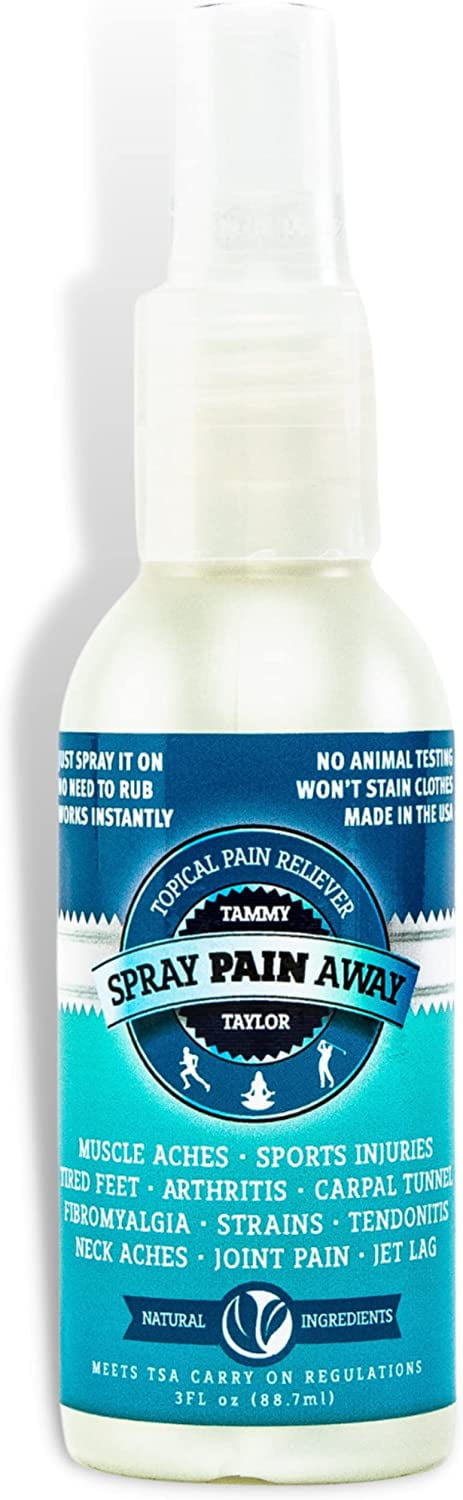 Tammy Taylor Spray Pain Away | Arthritis Pain Relief | Tiger Balm and Magnesium Spray Alternative | Extra Strength Topical Solution | Relieves Muscle Cramps, Nausea, Carpal Tunnel, Joint & Knee Pain