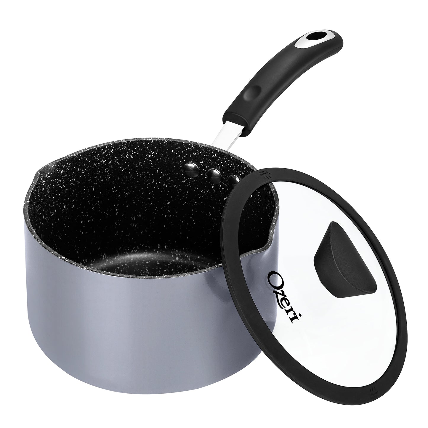 The All-In-One Stone Saucepan and Cooking Pot by Ozeri -- 100% APEO, GenX, PFBS, PFOS, PFOA, NMP and NEP-Free German-Made Coating