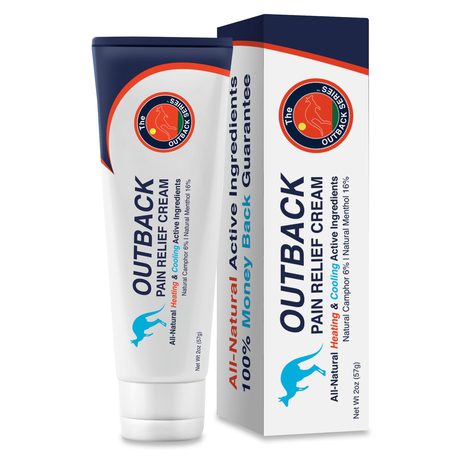 The Outback Series Pain Relief Cream - All Natural Heating & Cooling - 60mL (2 oz)