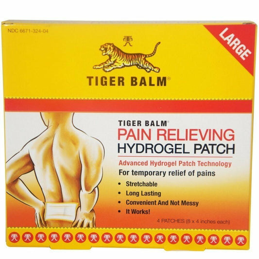 Tiger Balm Pain Relieving Patch Large 4 Each Pack of 4