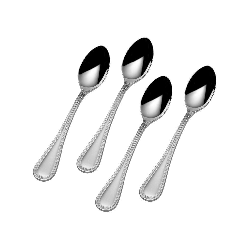 Towle Beaded Antique 18/10 Stainless Steel Demitasse Spoon (Set of Four)