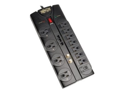 Tripp Lite 12-Outlet Protect It! Surge Suppressor with Telephone/Modem, Ethernet and Coaxial Protection, 8' Cord