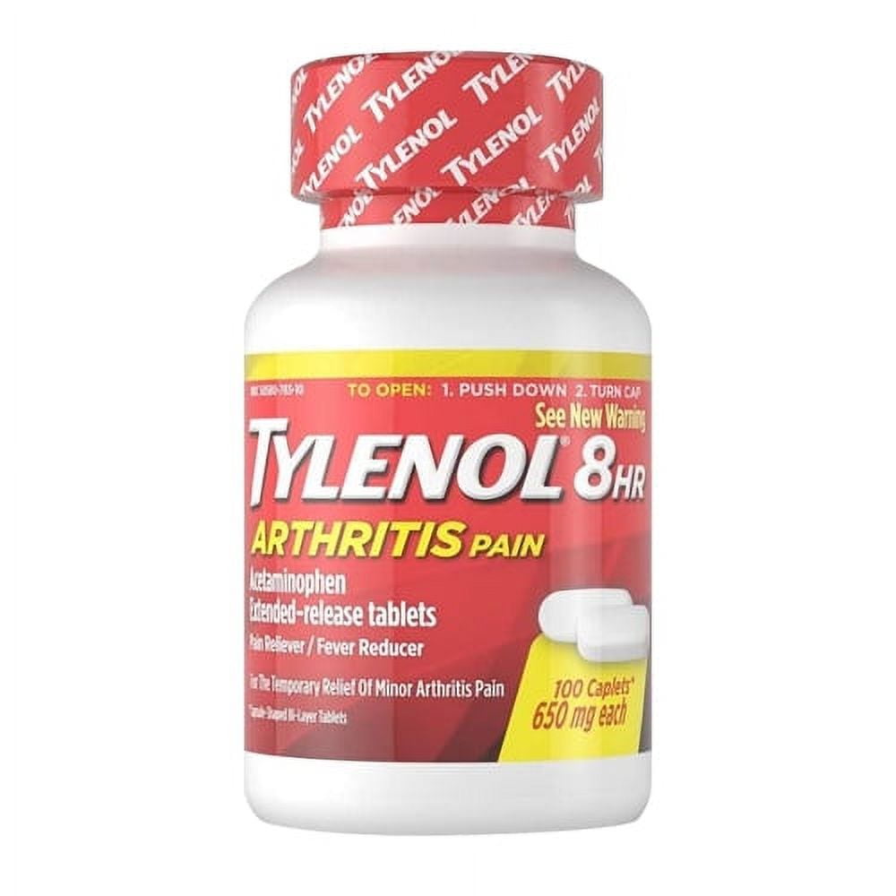 Tylenol 8 Hour Arthritis Pain Extended Release Caplets, 650 mg, 100 Ea