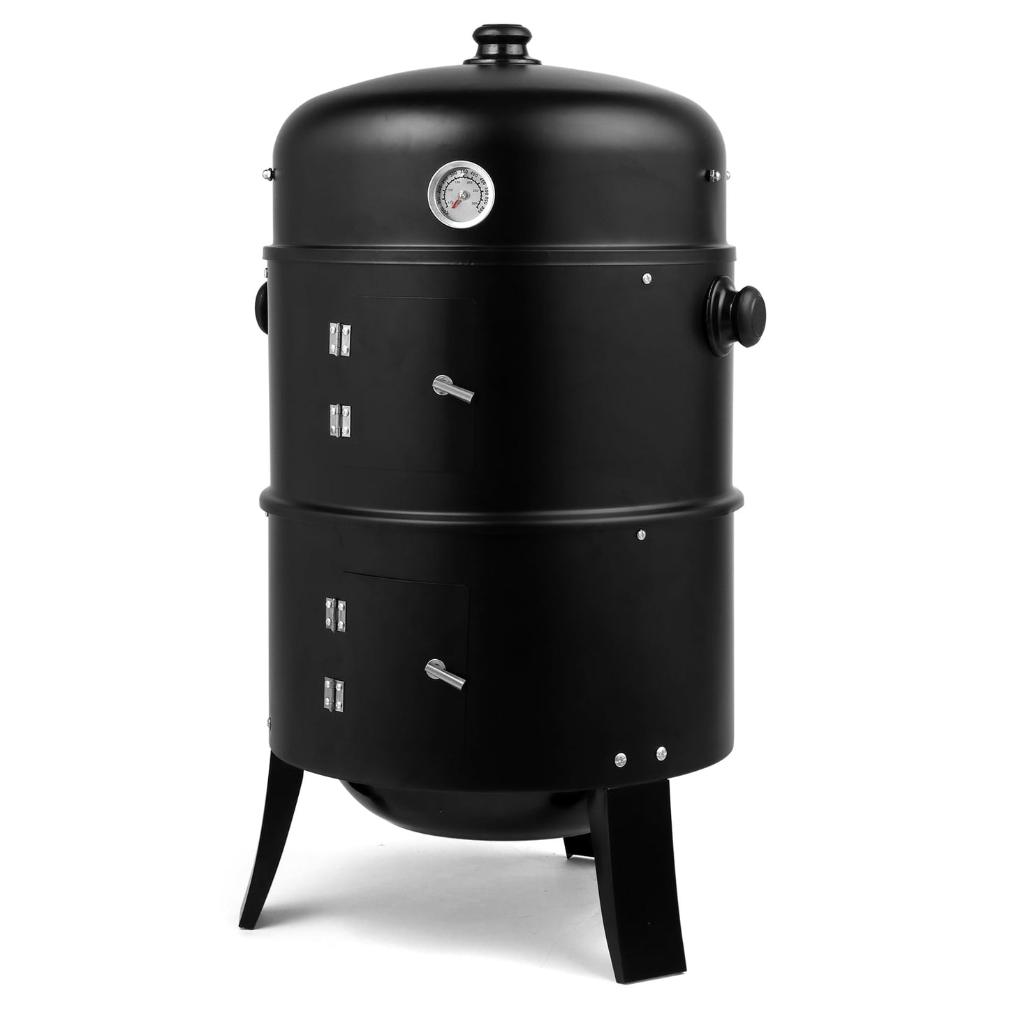 UBesGoo Charcoal Grill Portable BBQ Grill 3 in 1 Smoker & Fire Pit BBQ Pit Outdoor for Camping, Black