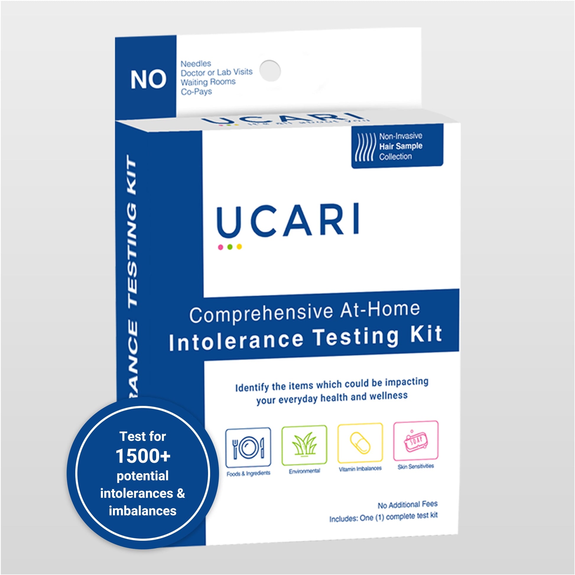 UCARI Intolerance & Food Sensitivity Test Kit for Adults & Kids | 1500+ Food, Environmental, Skin, and Nutritional Imbalances | Non-Invasive Bioresonance Home Health Testing Kits, Fast Results