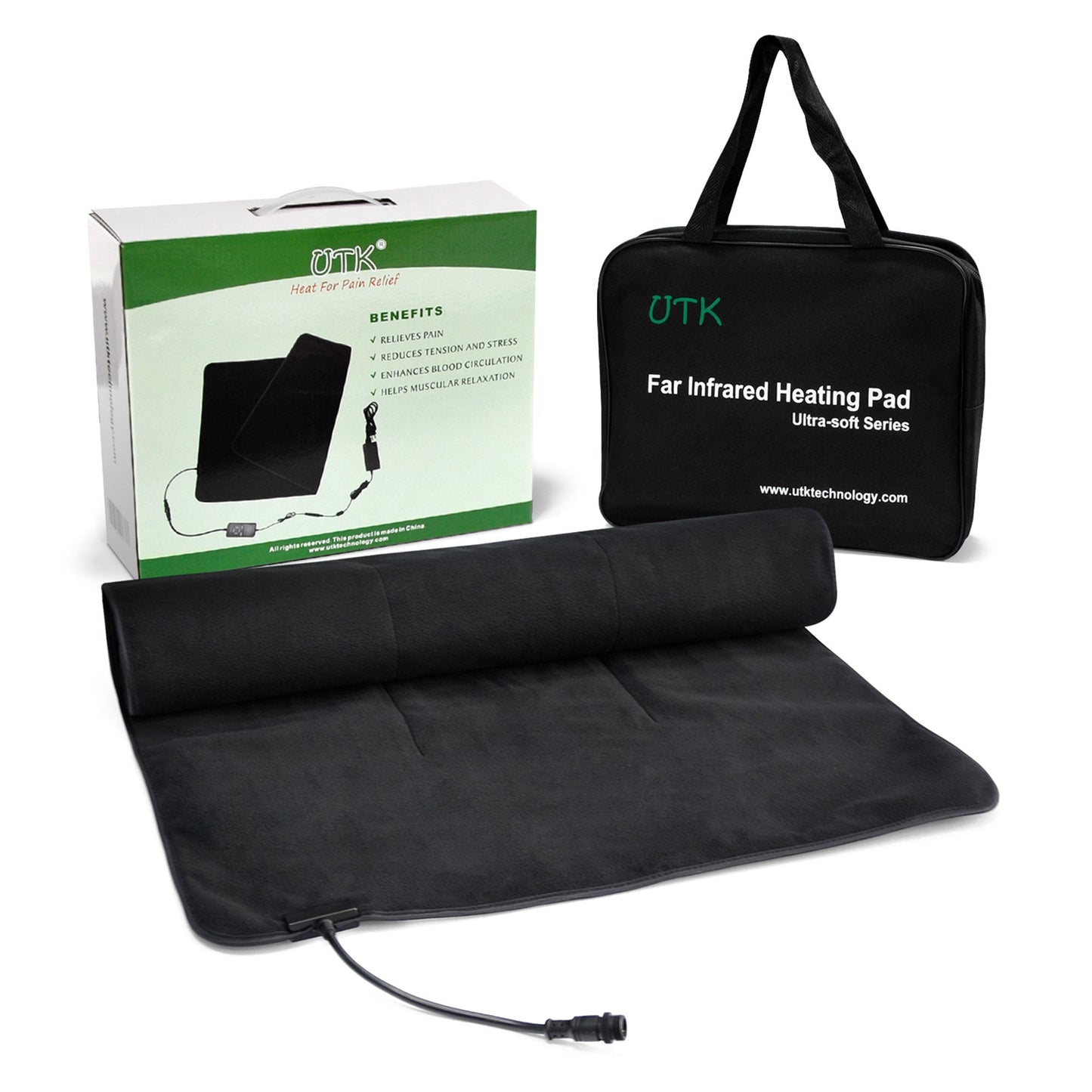 UTK 36 x 24" Far Infrared Heating Pad for Pain Relief with Smart Controller