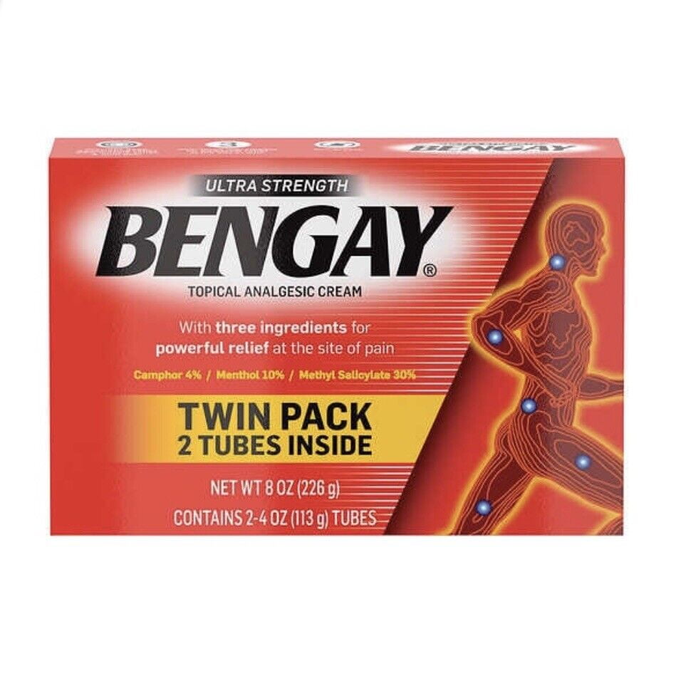 Ultra Strength BENGAY Pain Relieving Cream,TWIN PACK (4oz *2) 8oz