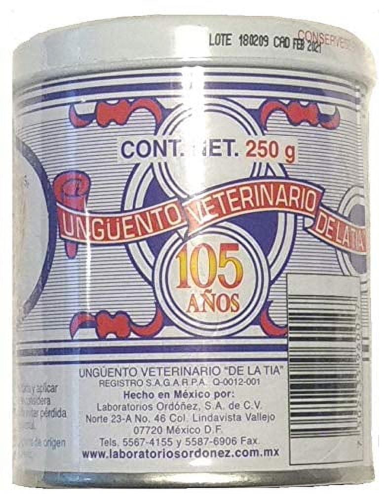 Unguento de la Tia 250 gramos   De la Tia  Ointment 8.81 Oz.  POMADA DE LA TIA