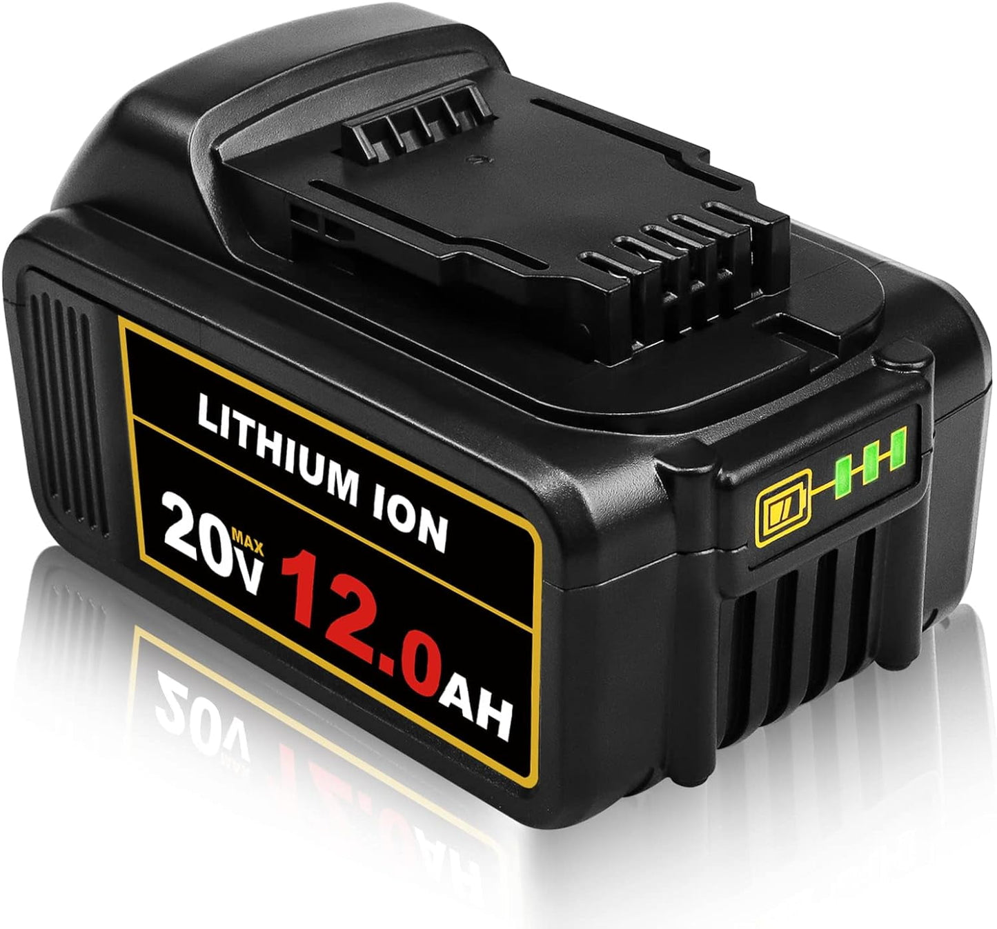 Upgraded to 12.0Ah DCB206 Replacement for Dewalt 20V Battery DCB204 DCB203 DCB201