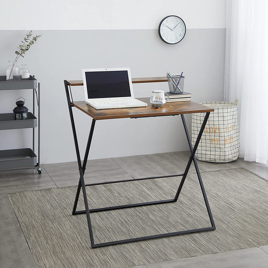 Urban Shop 2-Tier Folding Desk, Wood