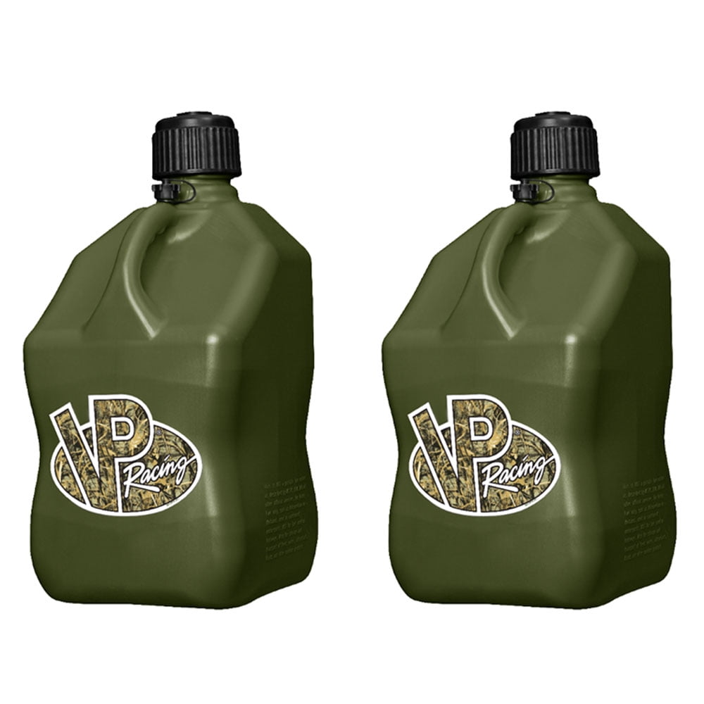 VP Racing Fuels Motorsport 5.5 Gallon Square Utility Jugs, Camo (2 Pack)