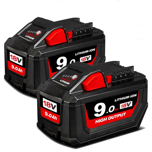 2Pack 9AH for Milwaukee M18 18V Lithium HD 9.0 Extended Capacity Battery 48-11-1890