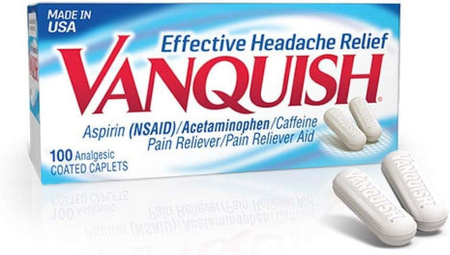 Vanquish Extra Strength Pain Reliever Caplets-100 ct. (Pack of 3) by Vanquish