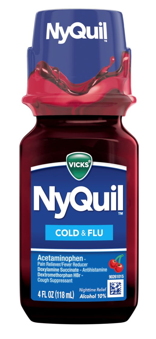 Vicks Nyquil Cold & Flu 4oz (Pack of 3)