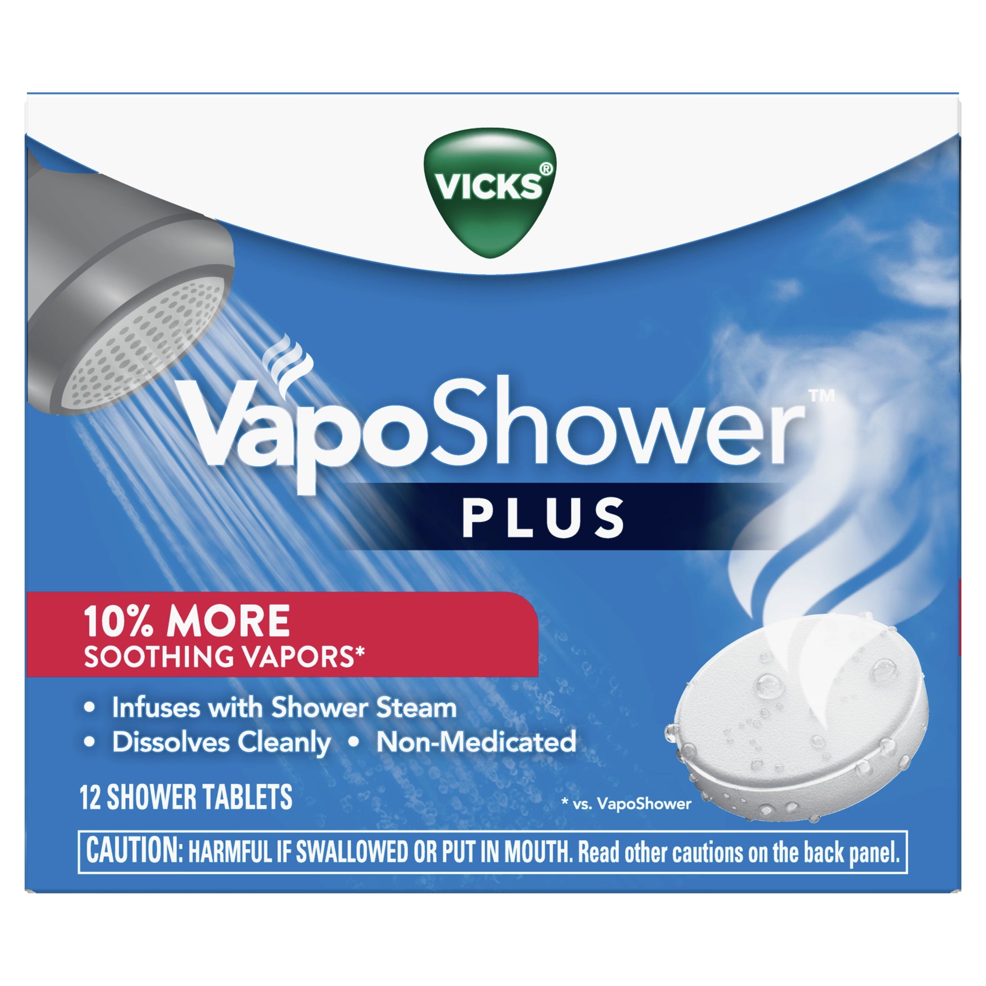 Vicks Vapo Shower Plus, Soothing Vapor Steam Aromatherapy, 12 Tablets