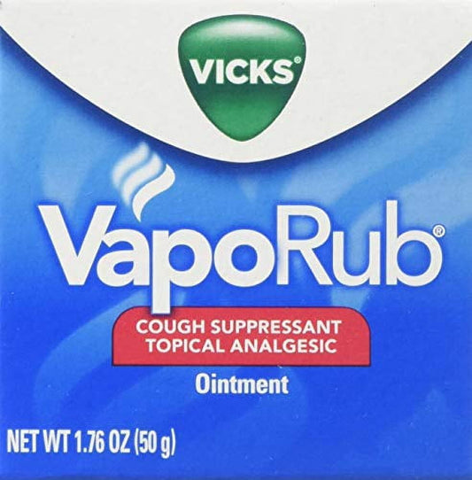 Vicks VapoRub Topical Cold & Cough Suppressant Ointment Gel, 1.76oz, 6-Pack