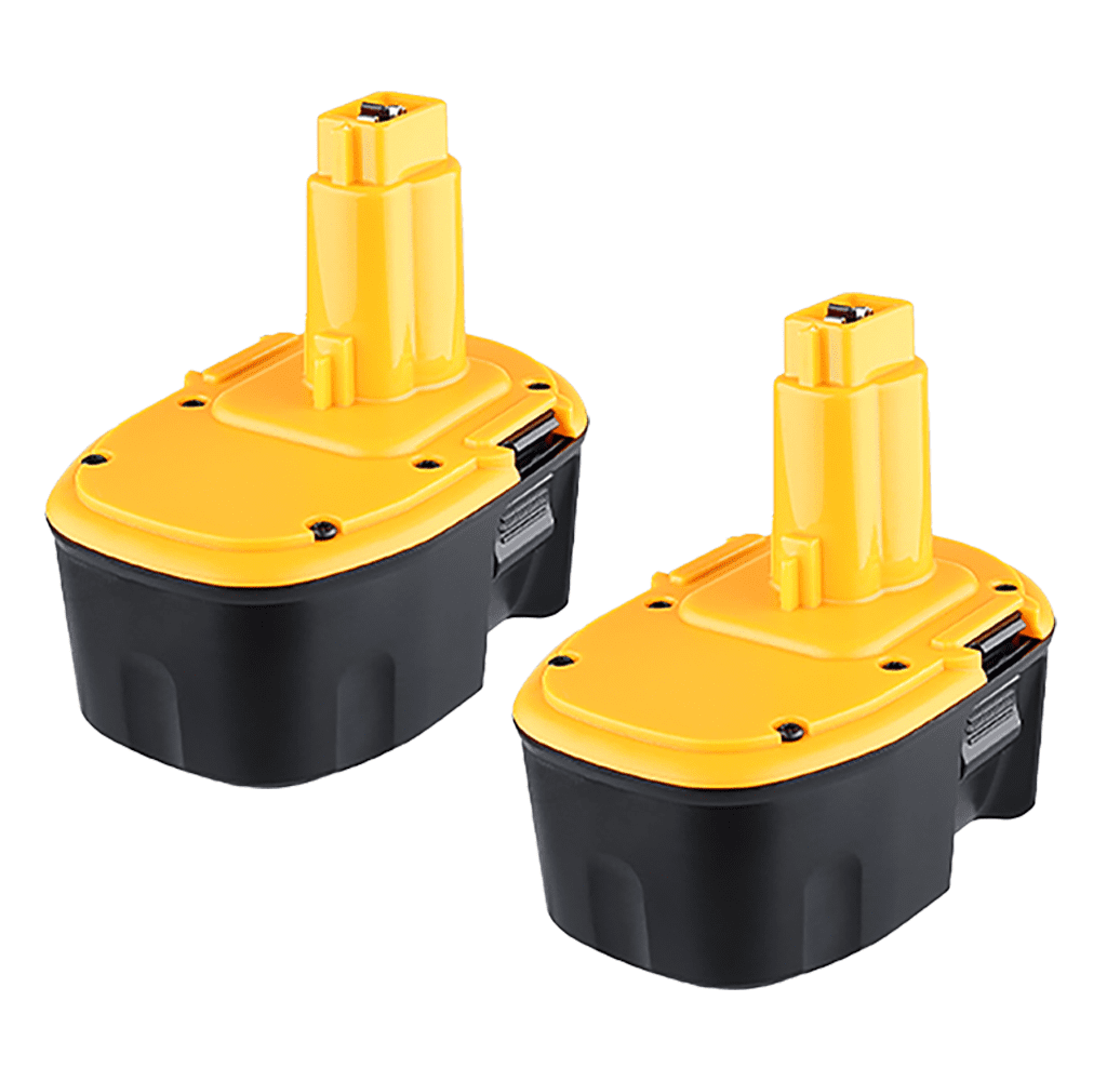 Vinida 2pack For DeWalt DC9096 Battery 18V 4600mAh Ni-MH Yellow and Black Compatible with DC9098 DC9099 DW9095 DW9096