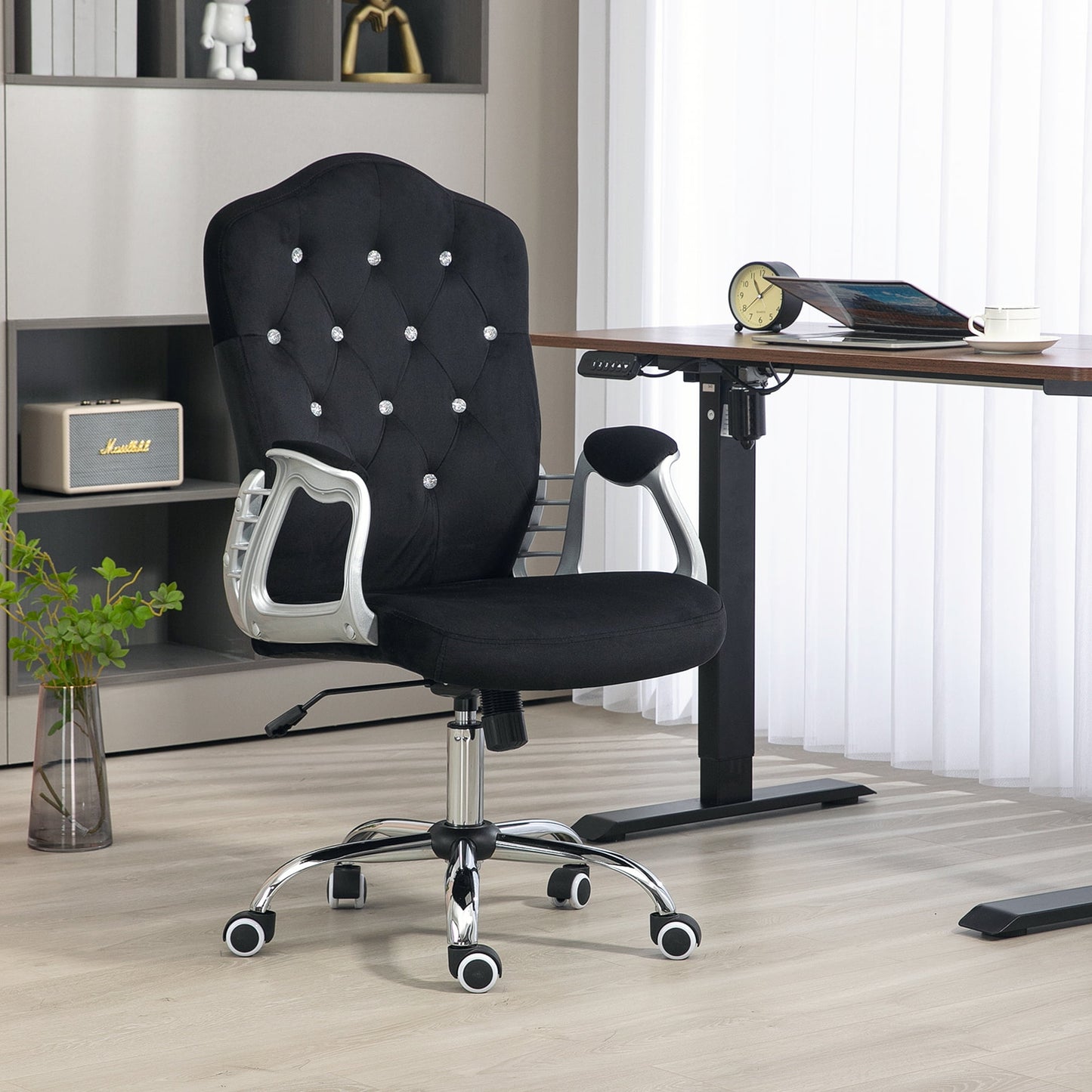 Vinsetto Home Office Chair with Adjustable Height and Tilt, Dark Gray