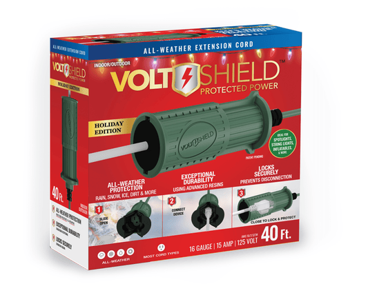 VoltShield Holiday Cord, 16 Gauge, 15 Amp, 40 ft