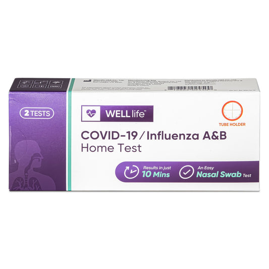 WELLlife™ COVID-19/Influenza A&B Home Test kit - [2 Tests]