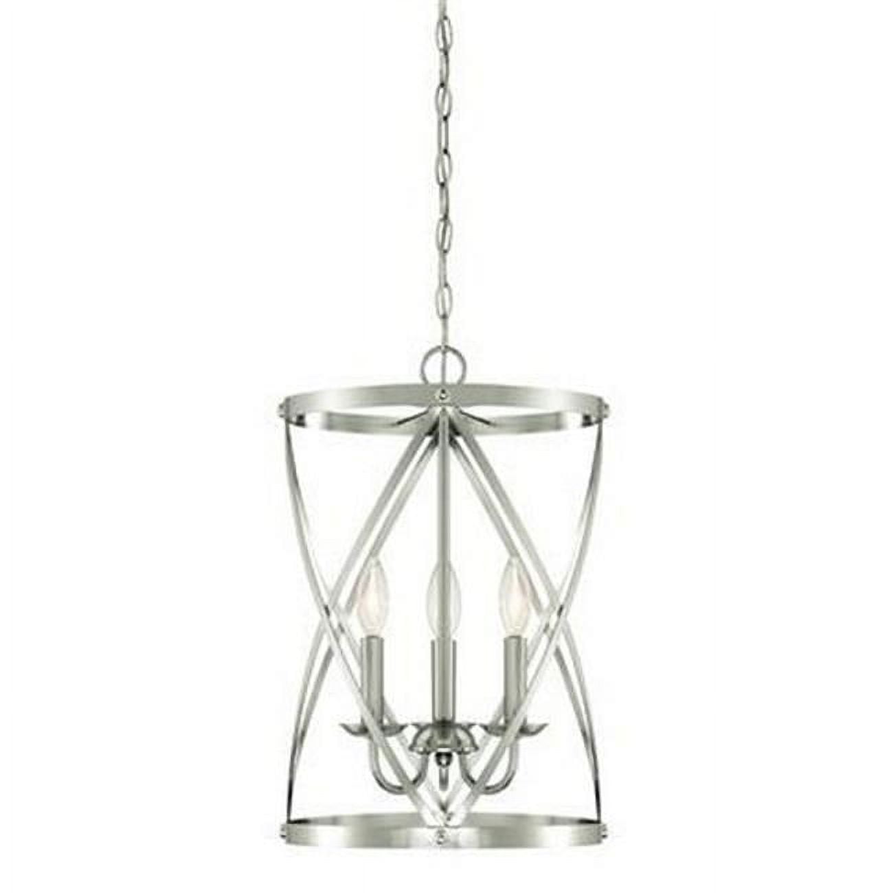 Westinghouse 6303800 Isadora 3 Light 13" Wide Caged Candle Style Chandelier - Nickel