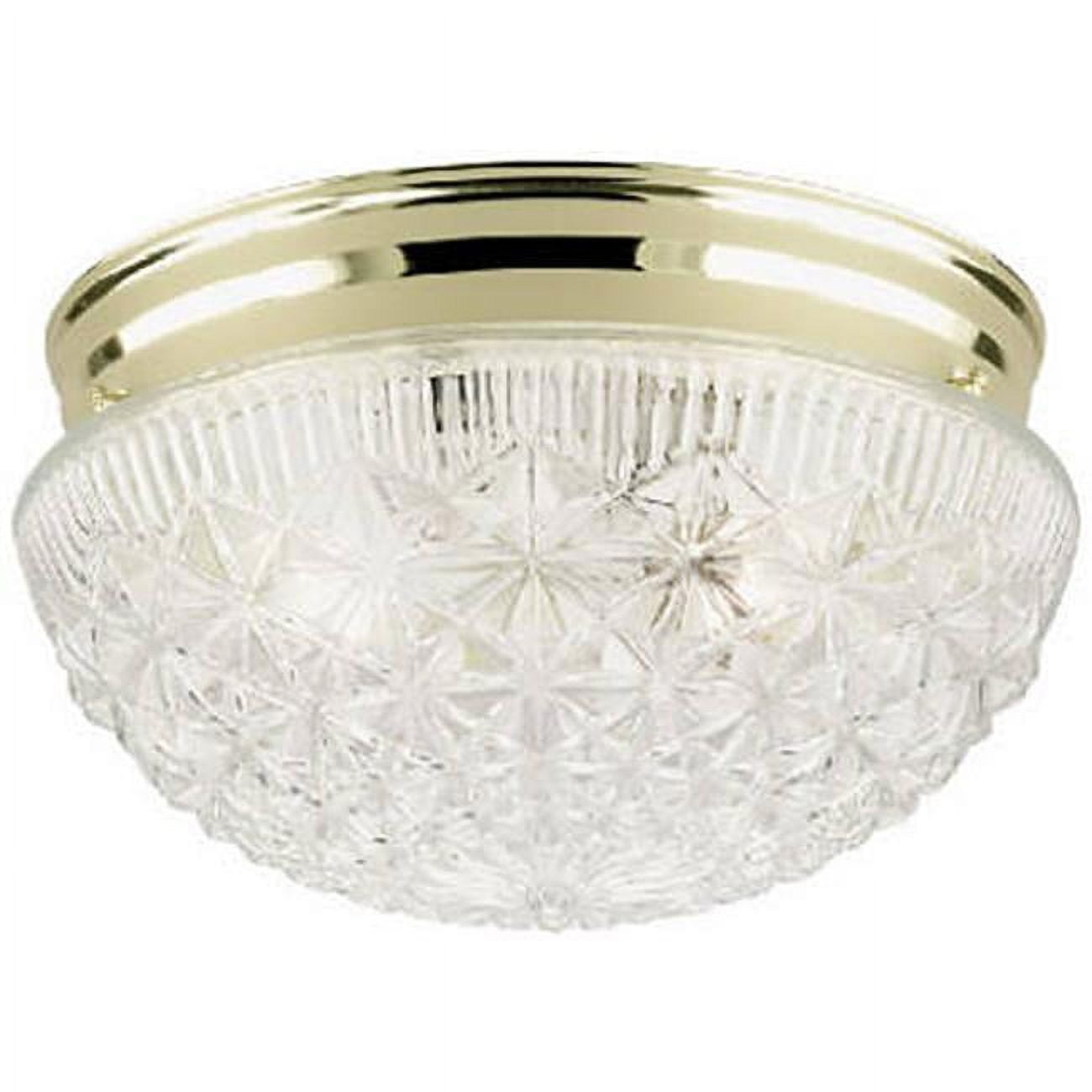 Westinghouse 66698 2 Light- Flush Mount Ceiling Fixture - Polished Brass Finish