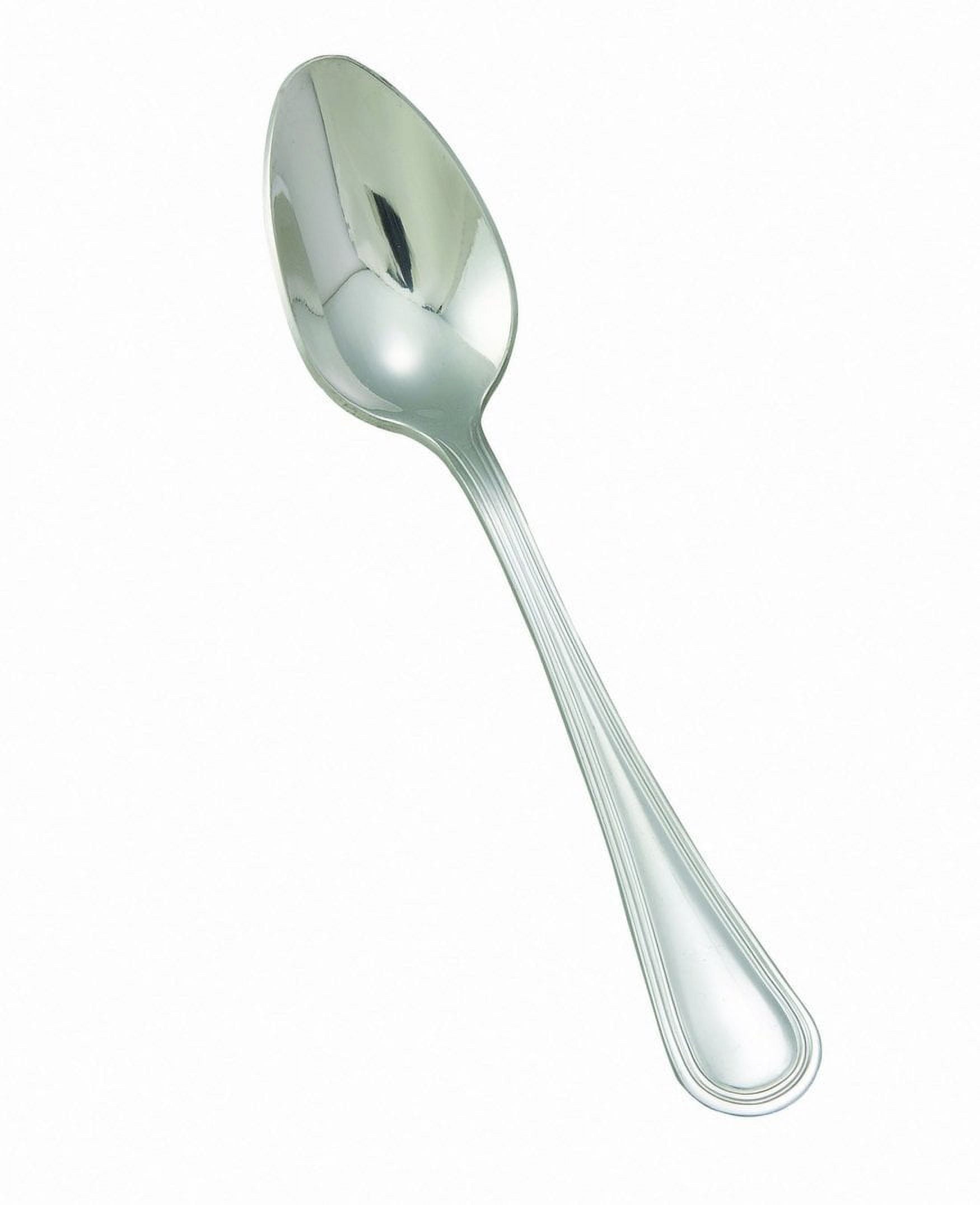 Winco 18/0 Stainless Steel Continental Extra Heavy Weight Dinner Spoon, 7.25" Length | 12/Box