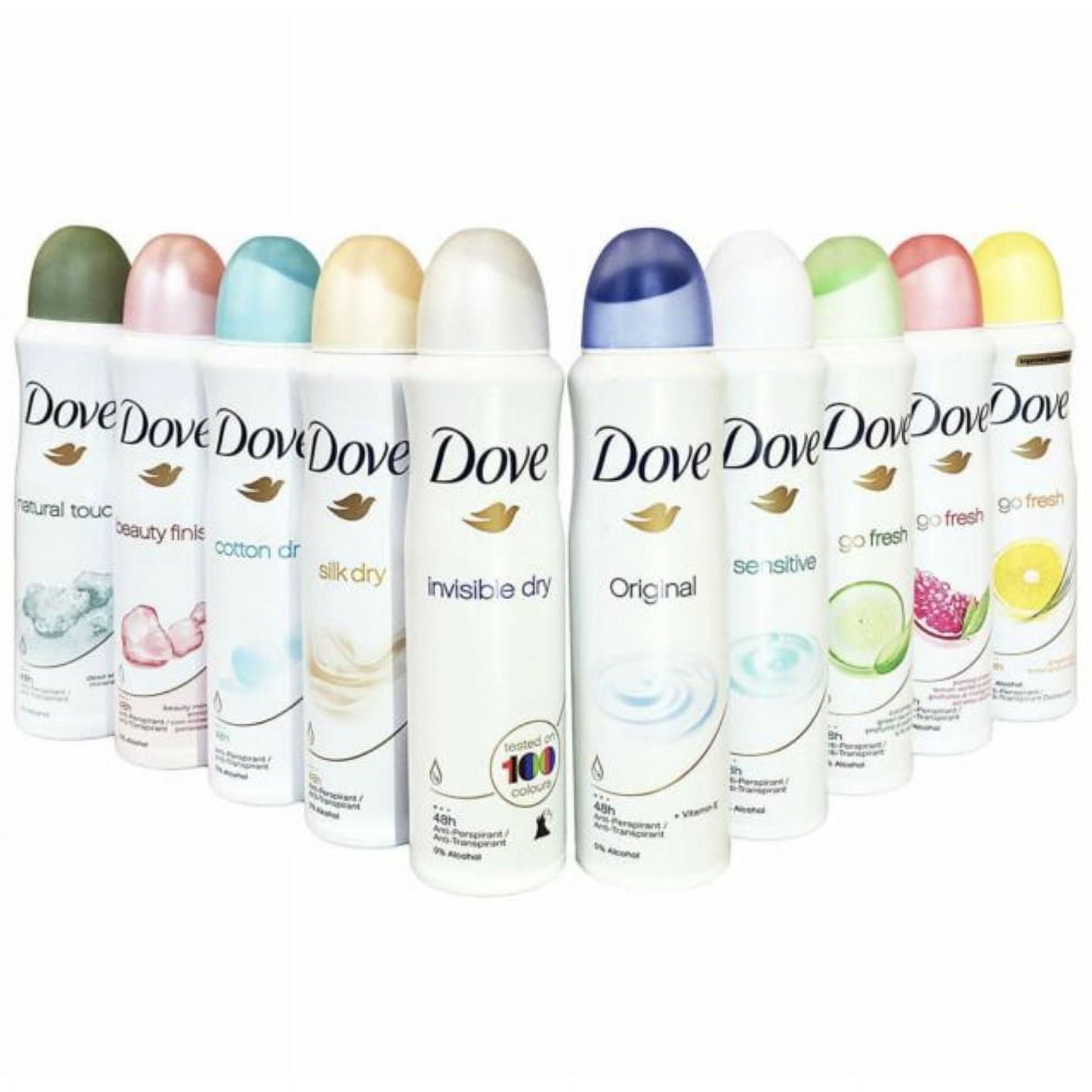 Womens Dove Antiperspirant Spray Deodorant 10-Pack