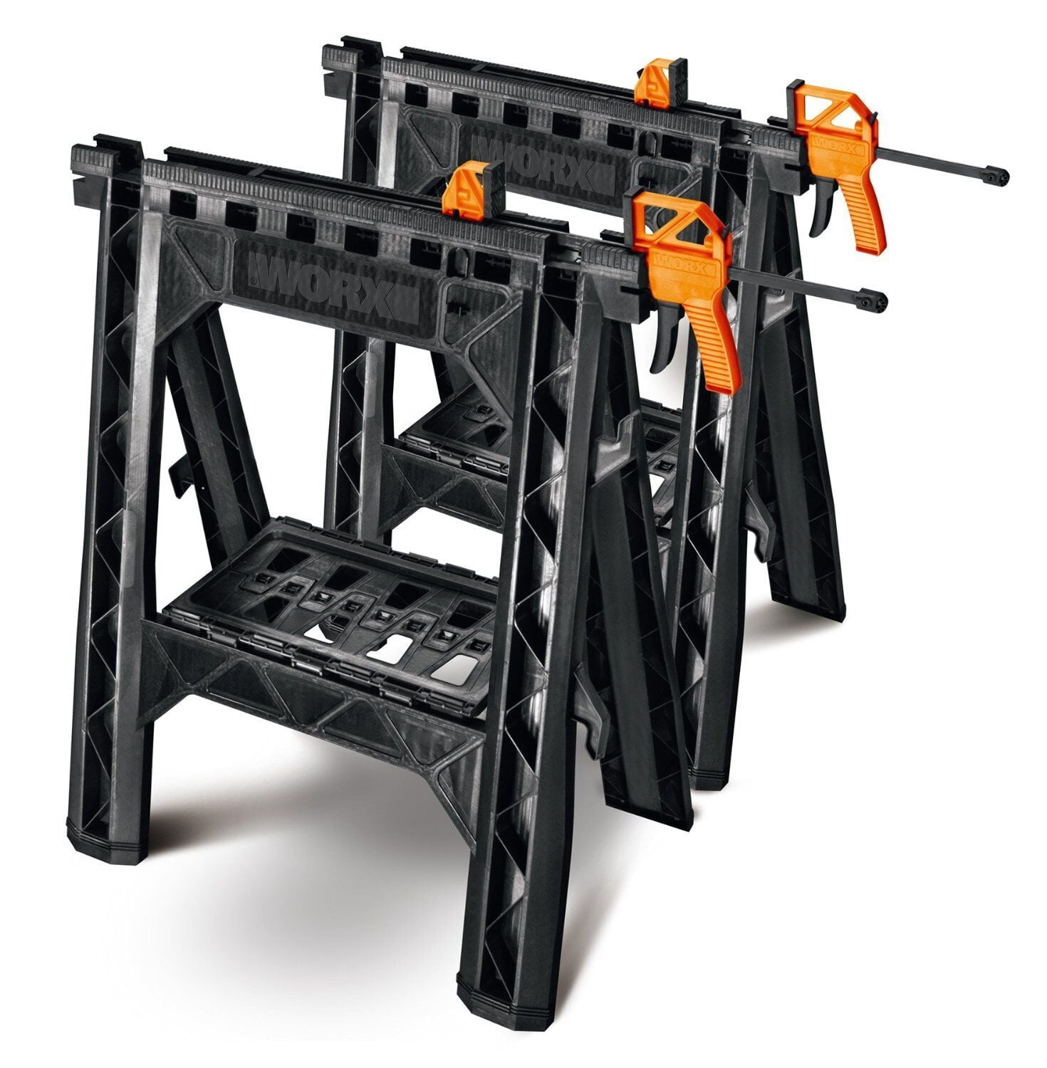 Worx WX065 Clamping Sawhorses with Bar Clamps