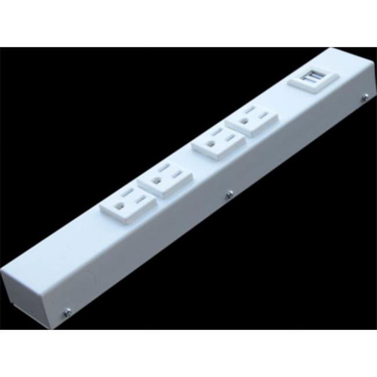 X1 HU104VW 12 in., 20A, 4 Outlets Hardwired Power Strip with USB