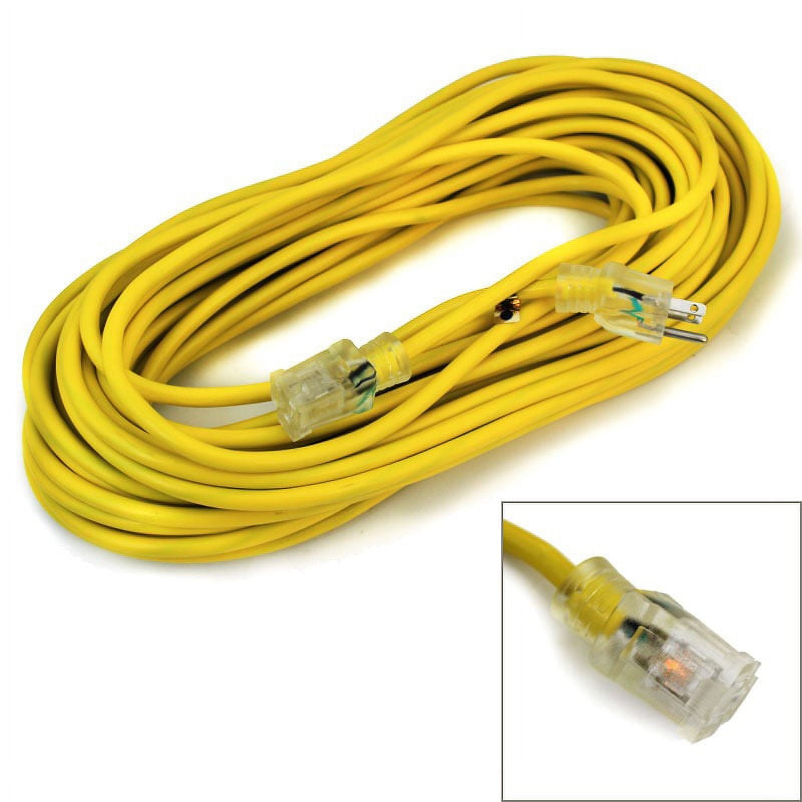 XtremepowerUS 50'ft 10 Gauge Electric Extension Cord 3 Prong Power Cable In/Outdoor STJW GLO