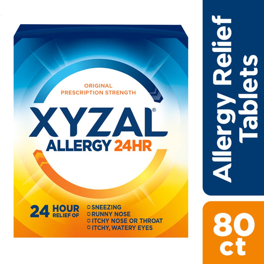 Xyzal Adult Allergy 24HR (80 Ct), Allergy Relief Tablets