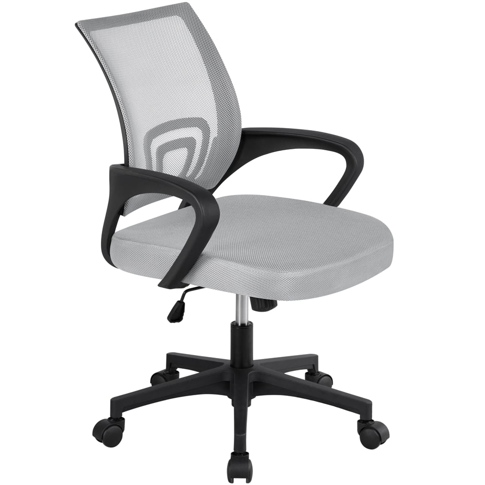 Yaheetech Task Chair with Lumbar Support & Swivel, 200 lb. Capacity, Gray