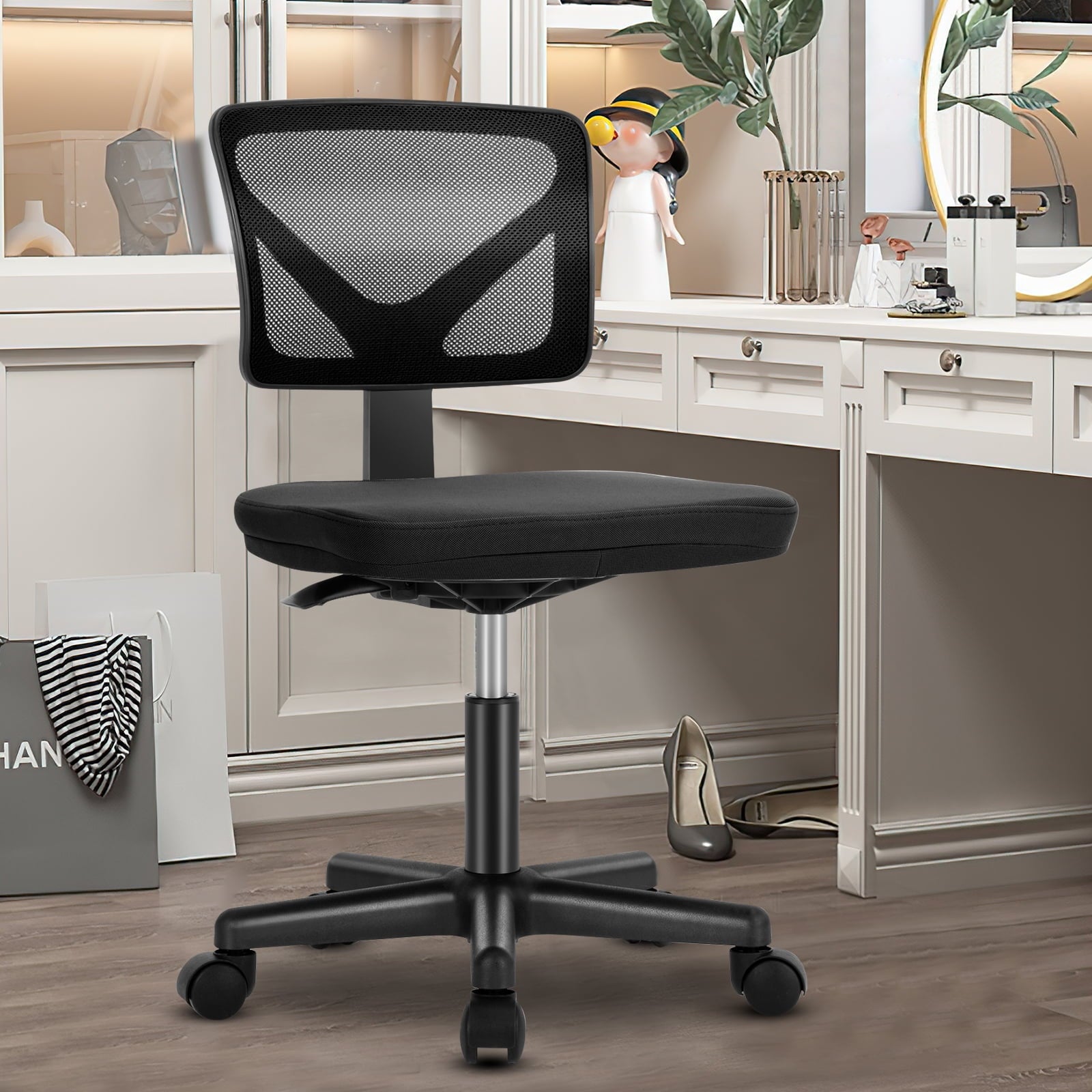 Yangming Executive Chair with Adjustable Height & Swivel, 250 lb. Capacity, Black