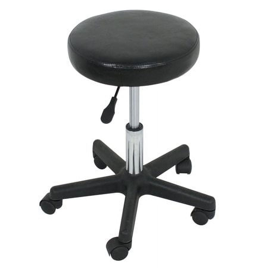 ZENY Adjustable Hydraulic PU Leather Rolling Swivel Salon Stool Chair, 250 lb. Capacity, Black