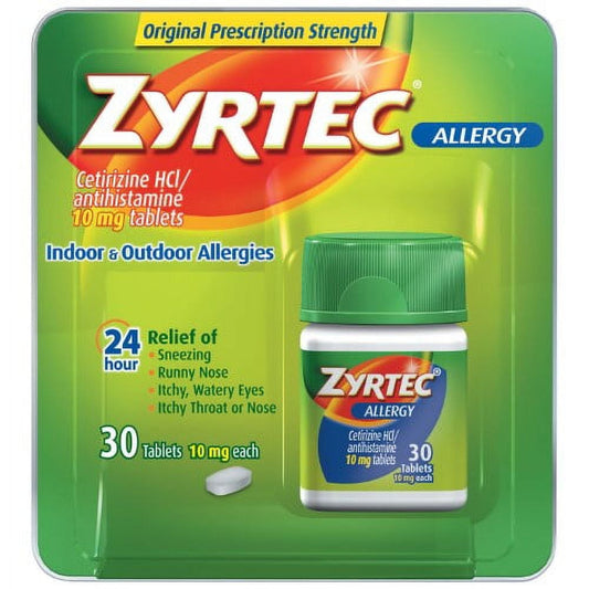 ZYRTEC TABLETS 10MG OTC 30