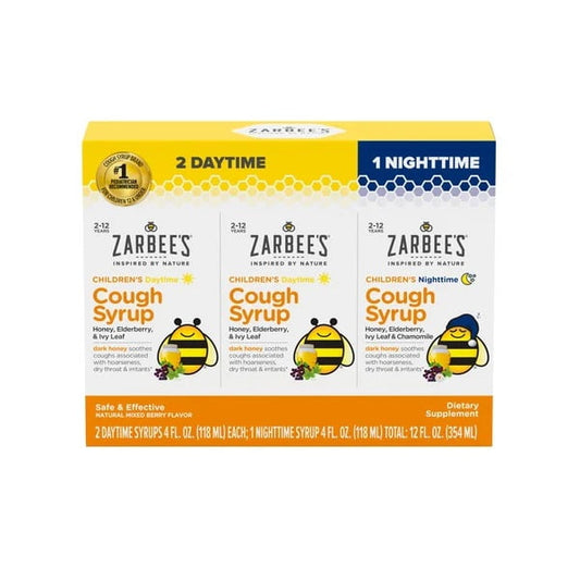 Zarbee's Children's Cough Day/Night 12 Ounce, 8 Ounce Day + 4 Ounce Night