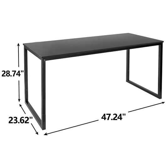 ZenStyle Modern Simple Style Laptop Personal Computer Desk Workstation Studio Home Office Rectangular - 47" Length, Black