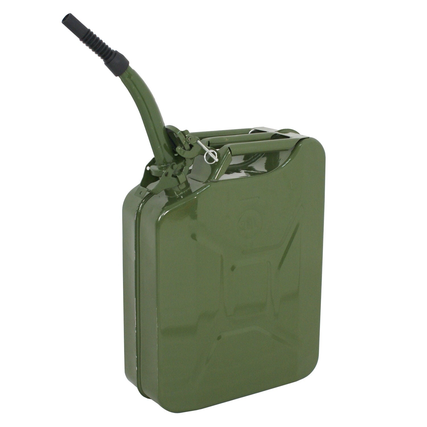 ZENY 5 Gallon 20 Liter Jerry Can Gasoline Fuel Steel Tank Emergency Backup Green